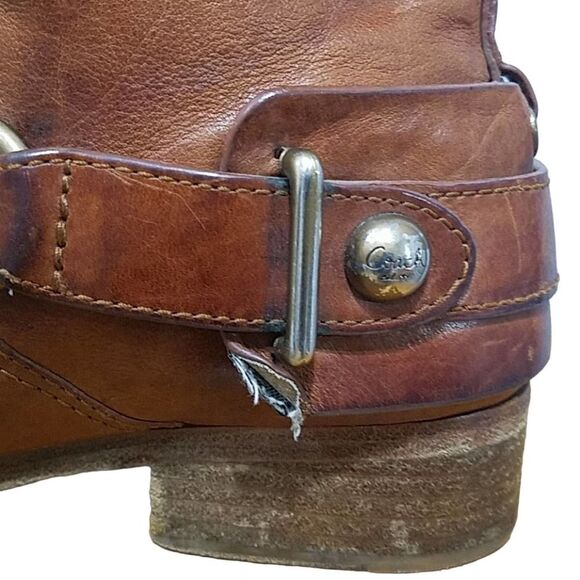 Coach VTG Natalie Brown leather harness tall Riding boots Women's 6B - Picture 9 of 15